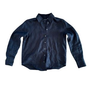 Banana Republic Black Button-Down Casual Shirt